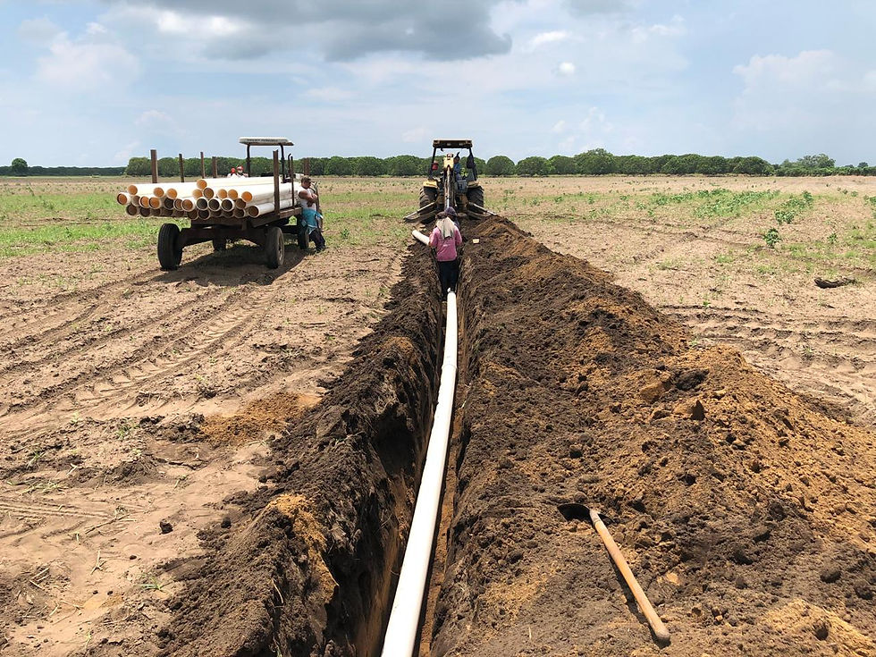 Instalación de tubería de PVC