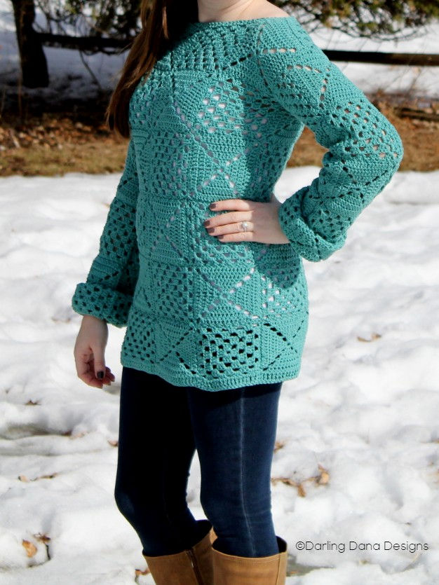 The Ginny Granny Square Tunic Free 