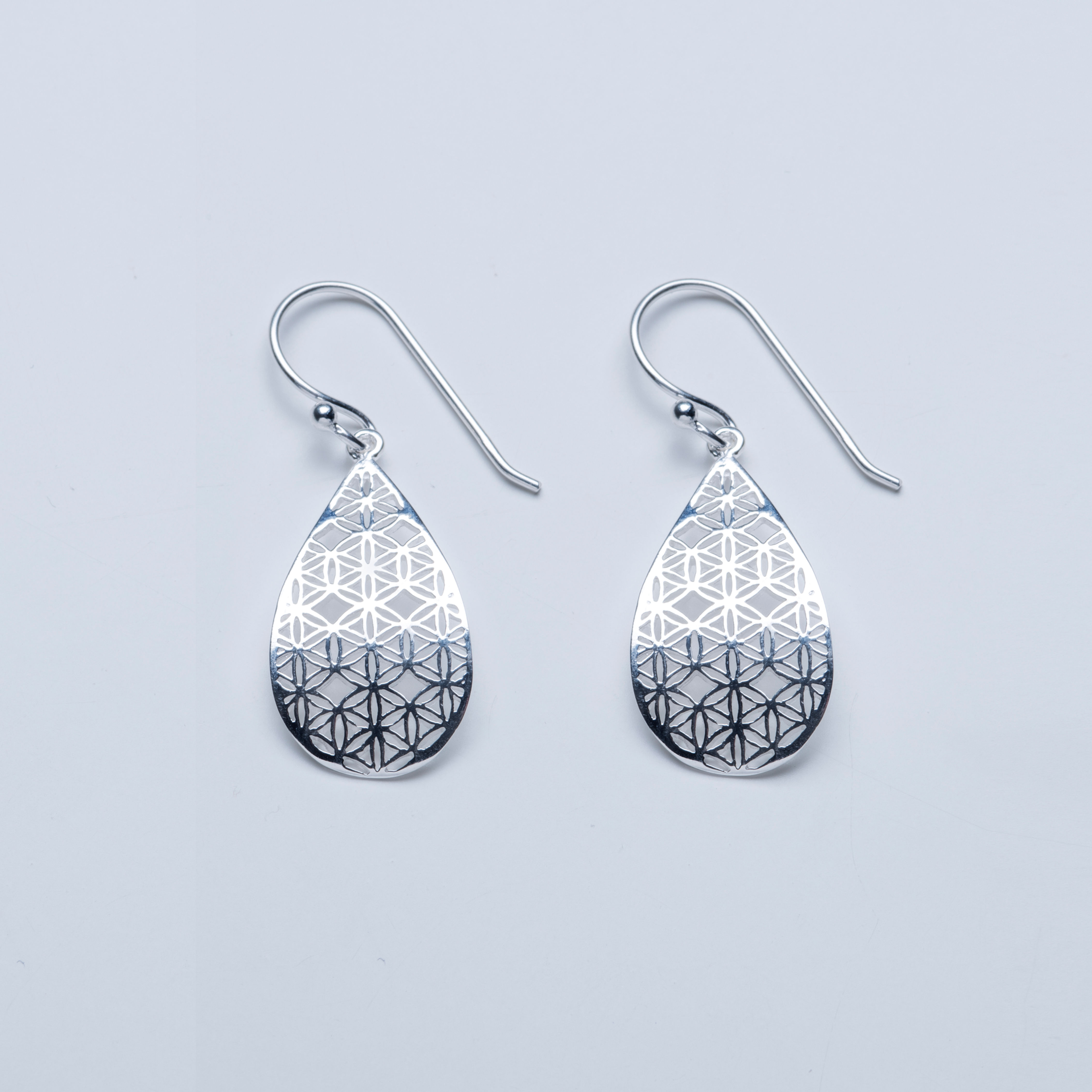 Filigree Teardrop Drop Earrings