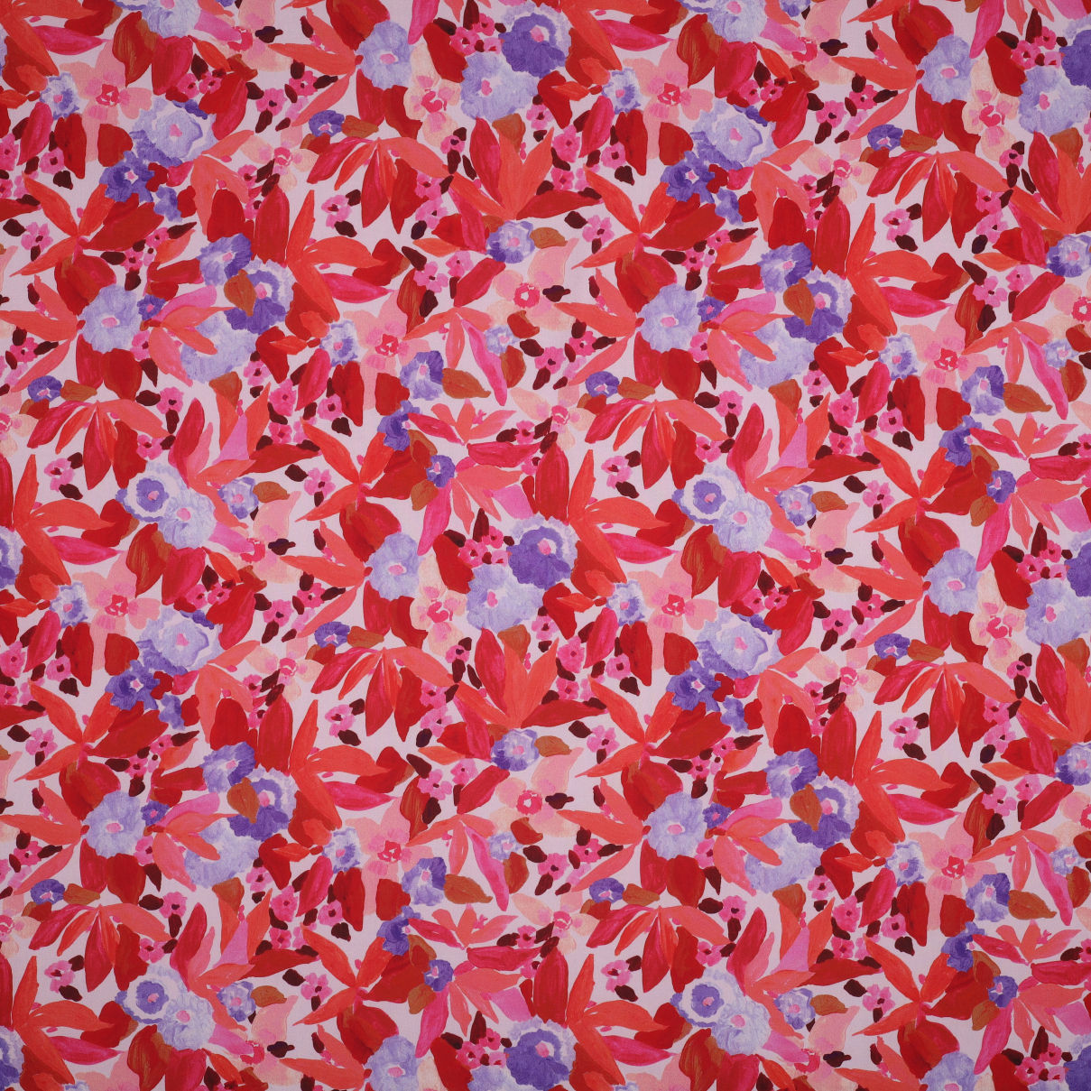 Viskose/ Lenzing Ecovero Floral, coral