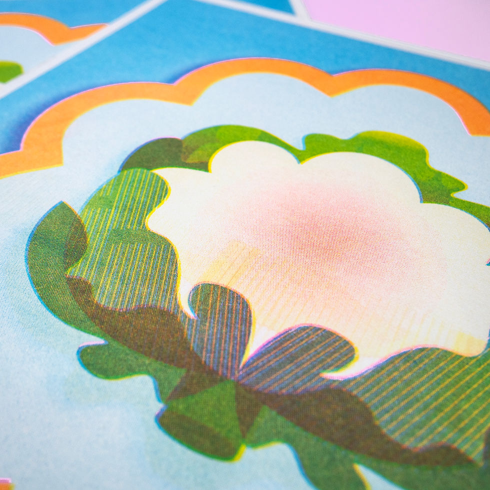 Thumbnail: Riso print bloemkool poster