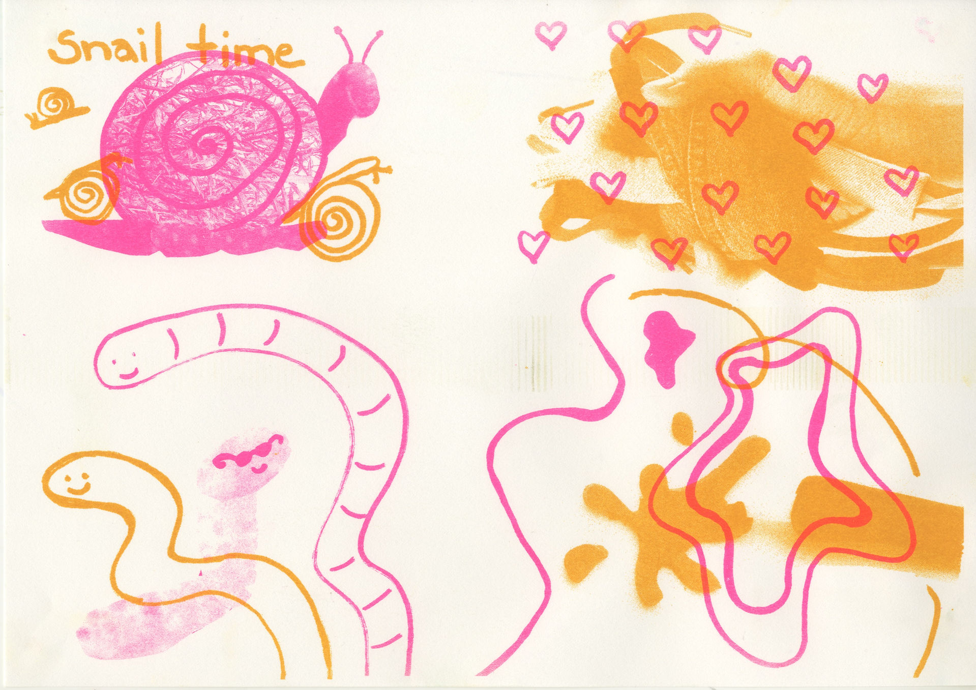 Riso print illustration