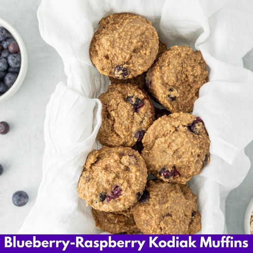 Blueberry-Raspberry Kodiak Muffins