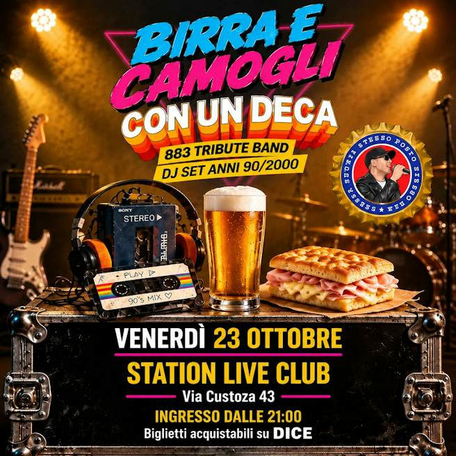 Birra&Camogli Con un Deca-Tribute 883 Live&DjSet