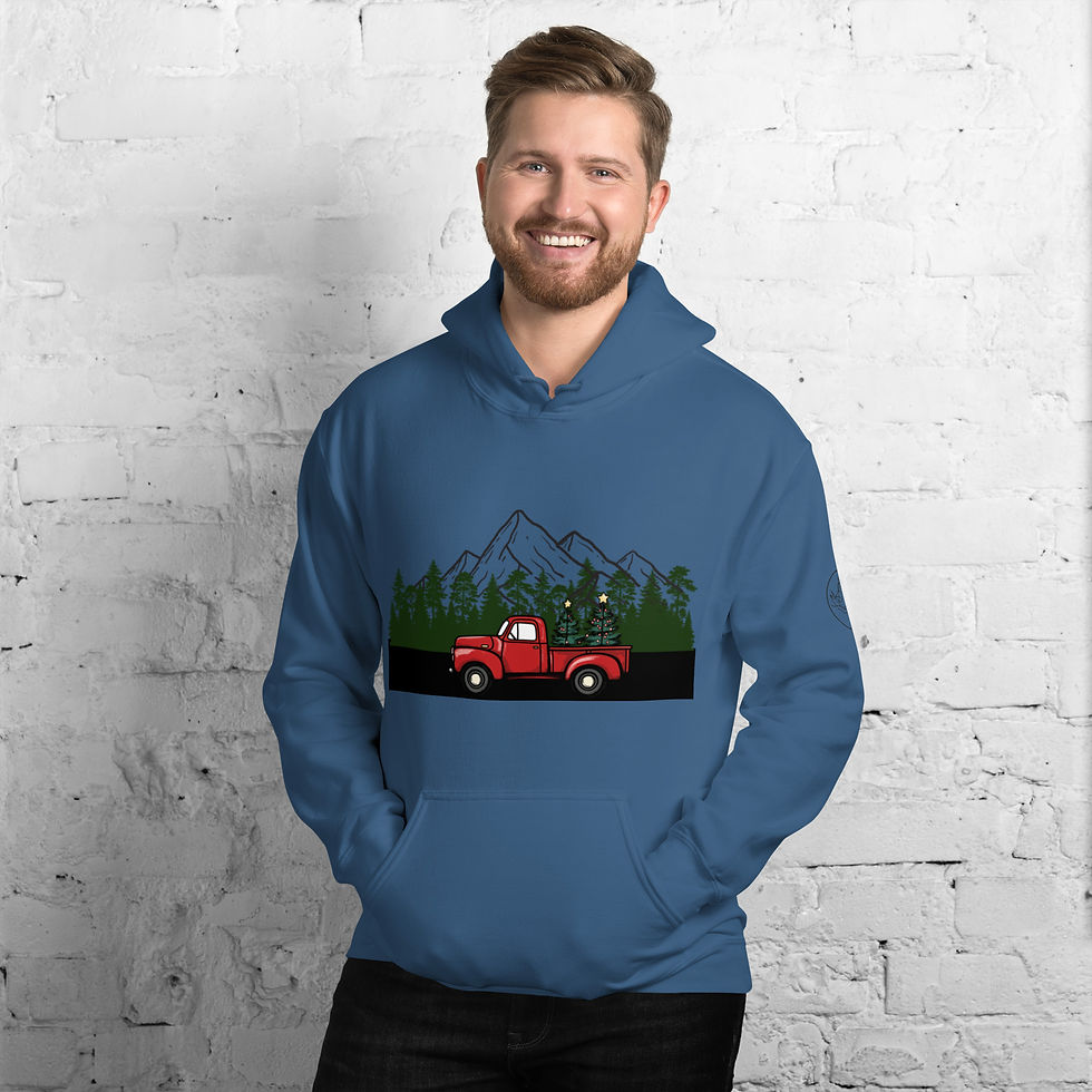 Thumbnail: Unisex Hoodie- Red Truck- Front