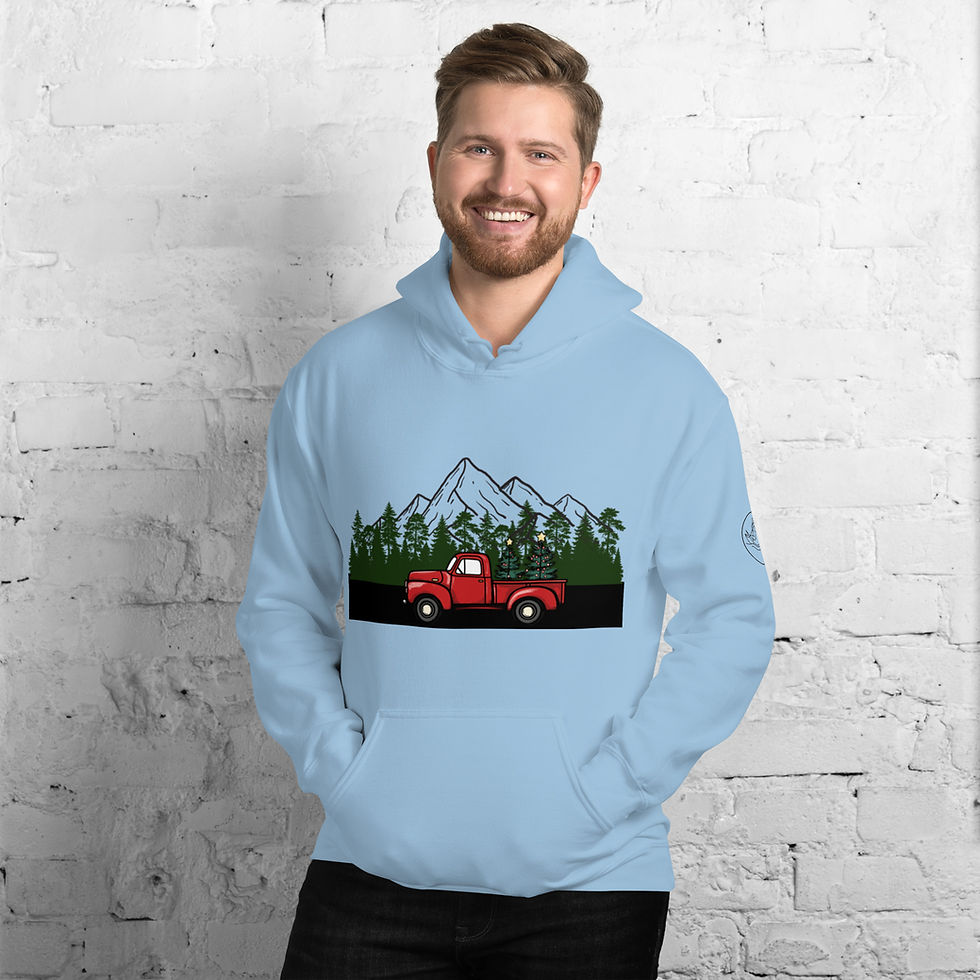Thumbnail: Unisex Hoodie- Red Truck- Front