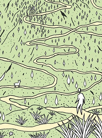 Detalle del sendero zigzagueante hacia la cima, representando la búsqueda de nuevos caminos y el alivio que surge al elegir un proceso de cambio