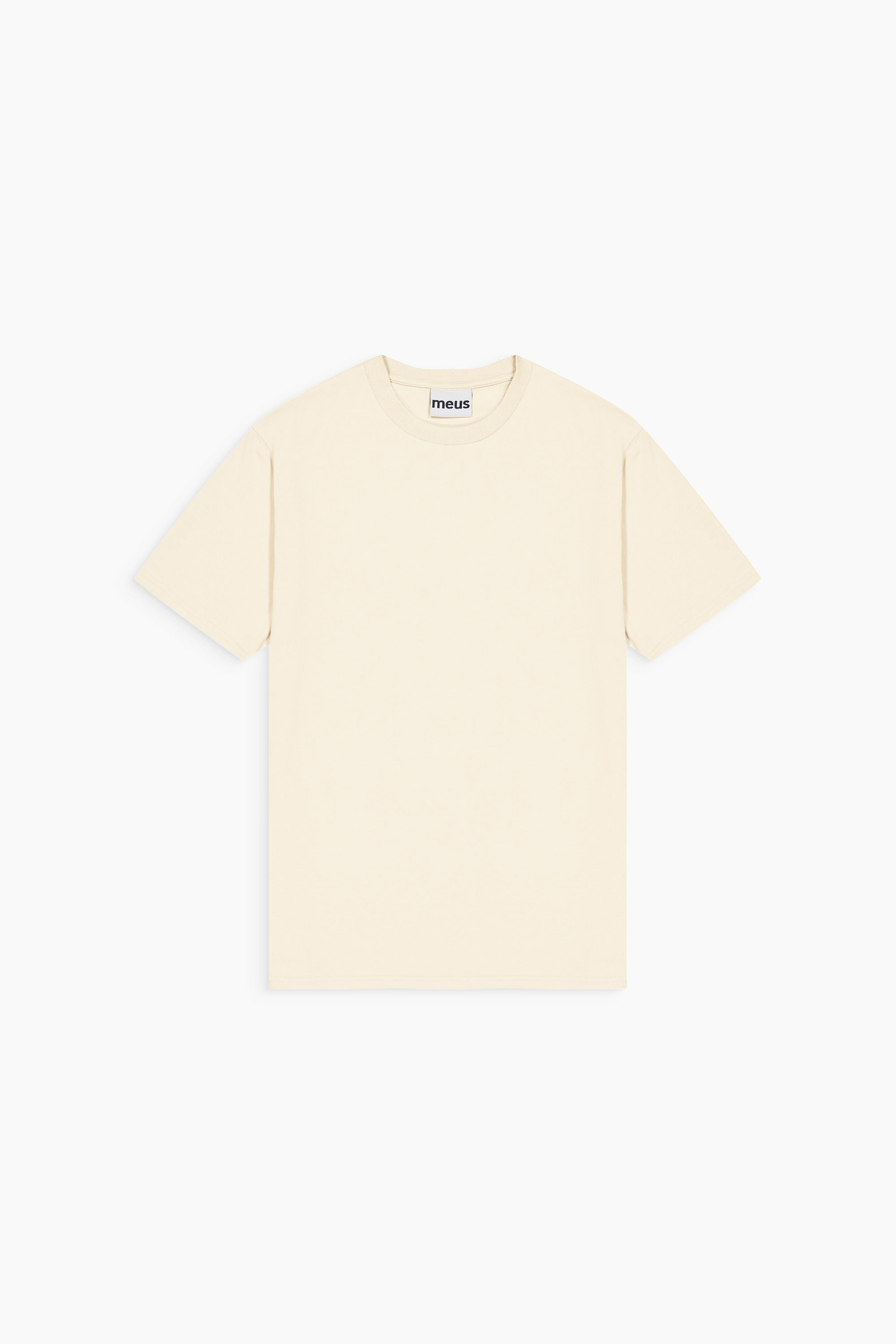 T-shirt coton premium coupe classique blanc crème pour homme meus paris 