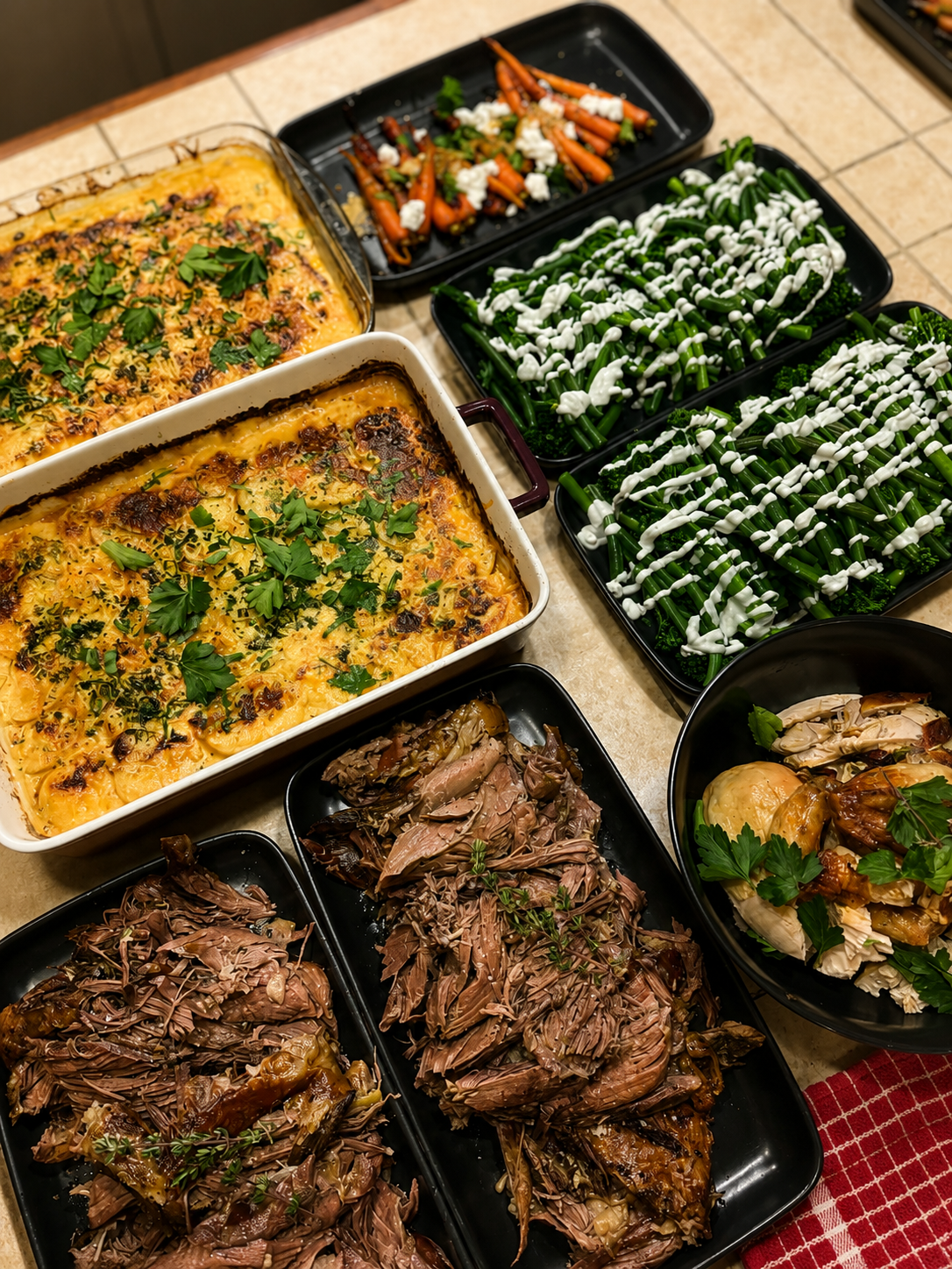 A plated private dining dish prepared by Soul Mamas Catering