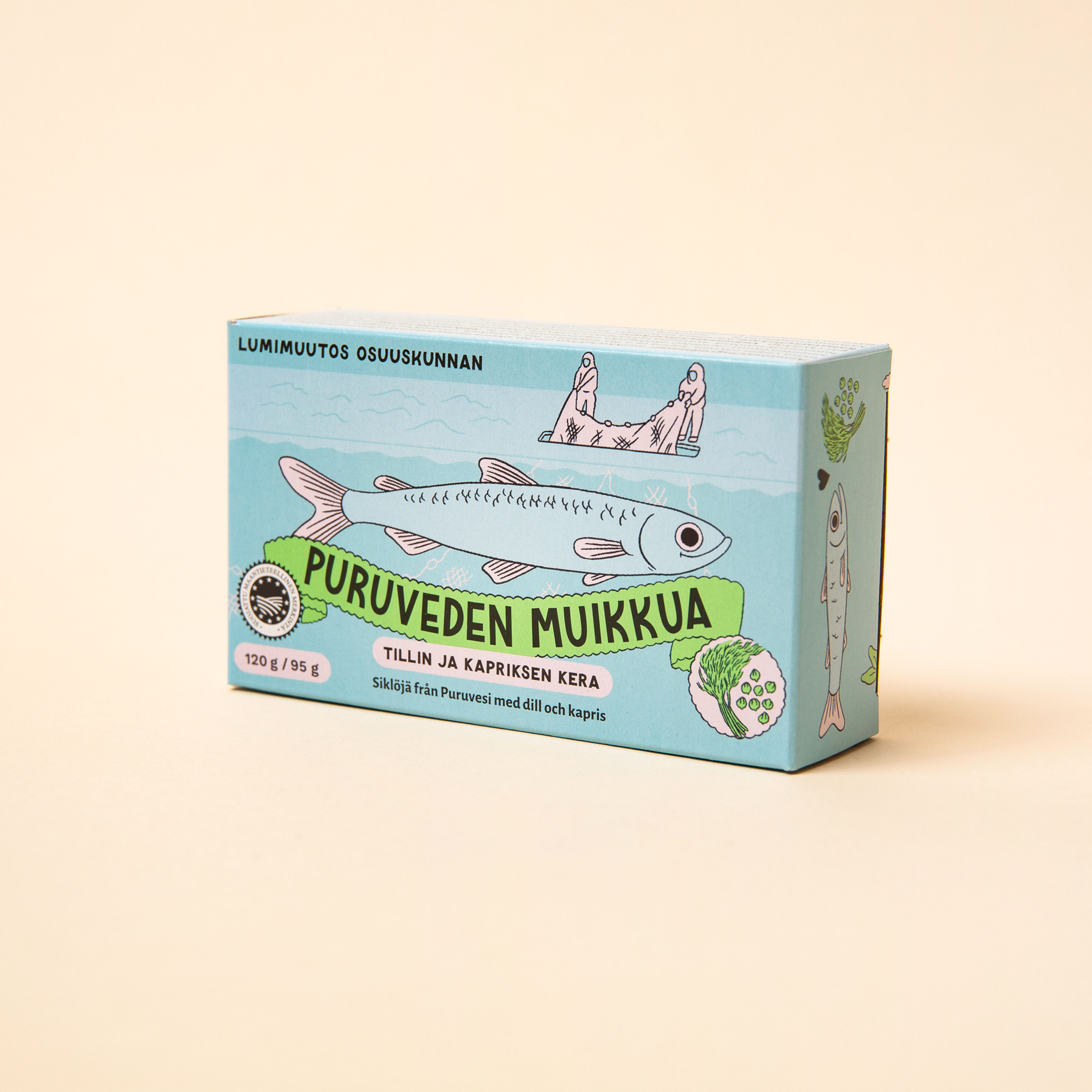 Puruveden muikku -säilyke, tilli ja kapris