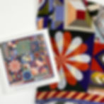 Thumbnail: Pinwheel Scarf in Blue & Red