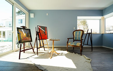 木内工務店の施工例｜大人カラフルなアトリエハウス｜アトリエ兼ギャラリー