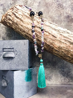 Flourite Necklace with Turqouise