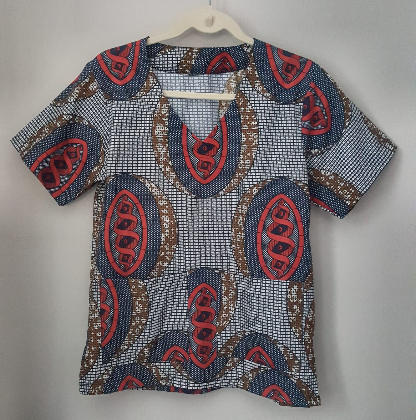 Culture Print Scrub Top