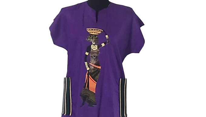  Girls Dashiki Dress/Top Asooke Embellished 