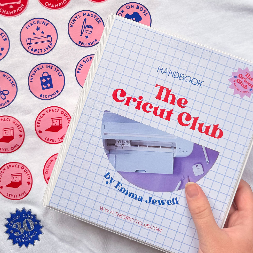 Cricut Club handbook and badges