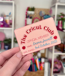cricut club membership card