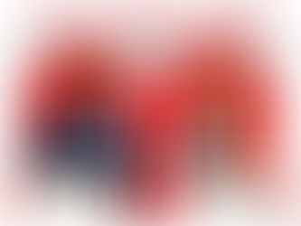 2 people standing with the word podcast