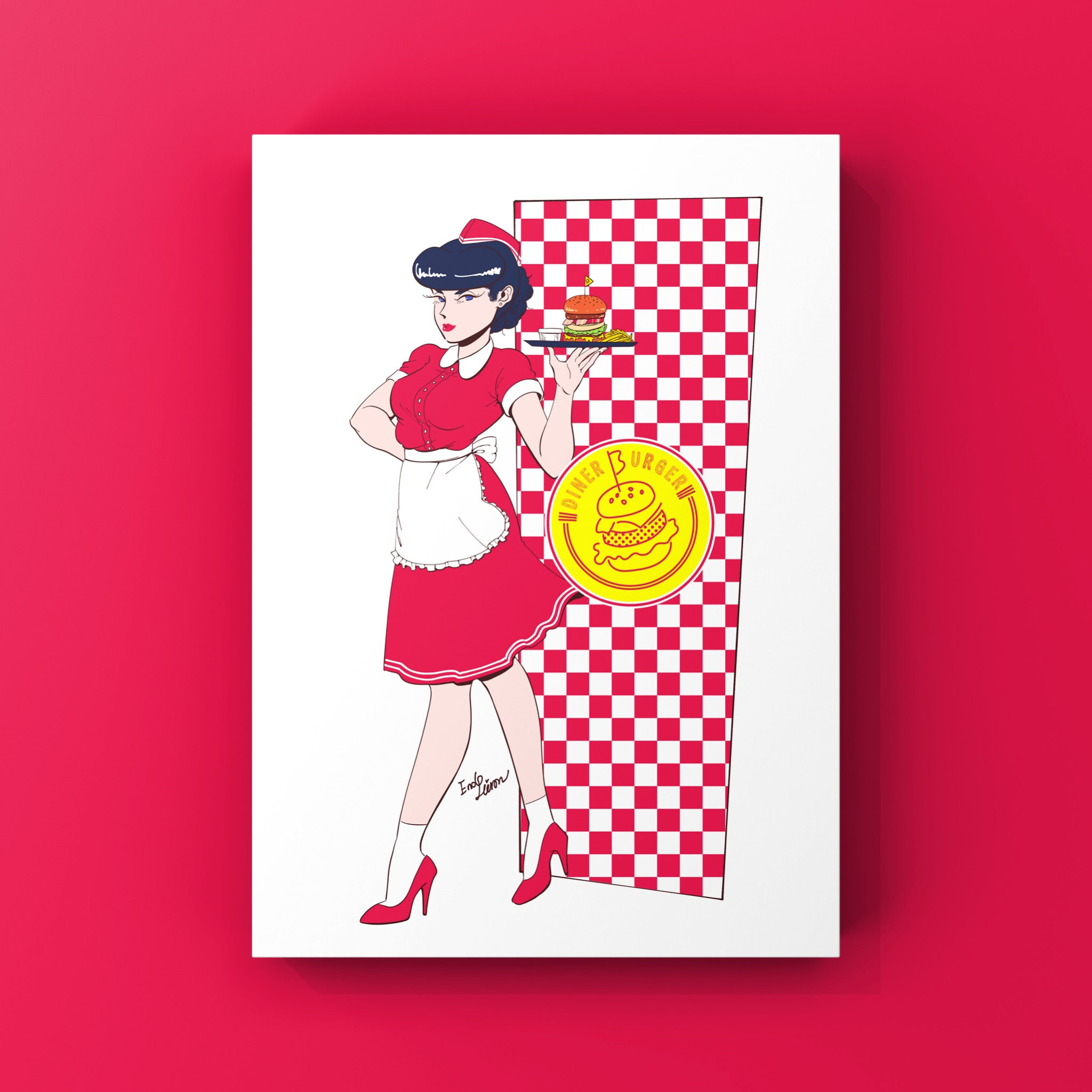 ウェイトレス01【F4 キャンバスプリント】