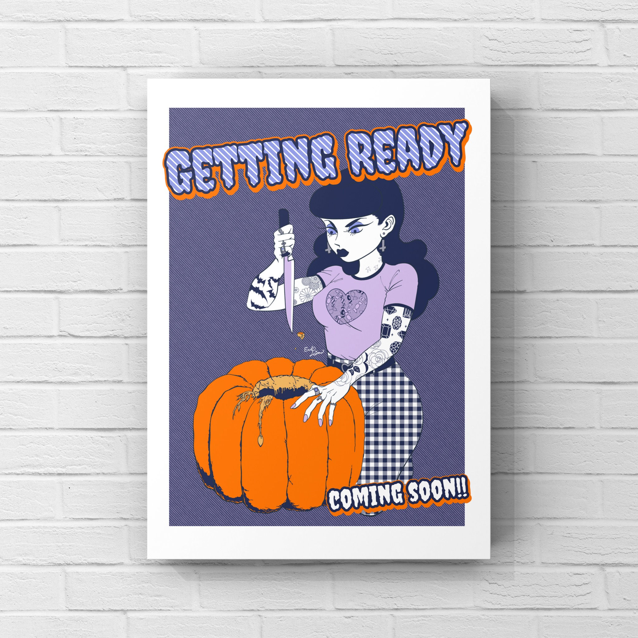 ハロウィンの準備【F4 キャンバスプリント】