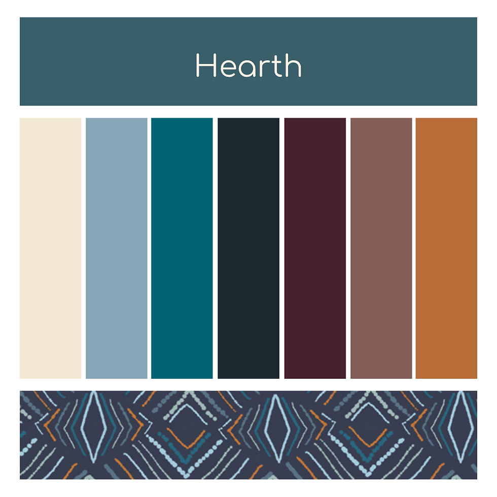 Thumbnail: Hearth color scheme for Warm Woodlands Paper Booklets