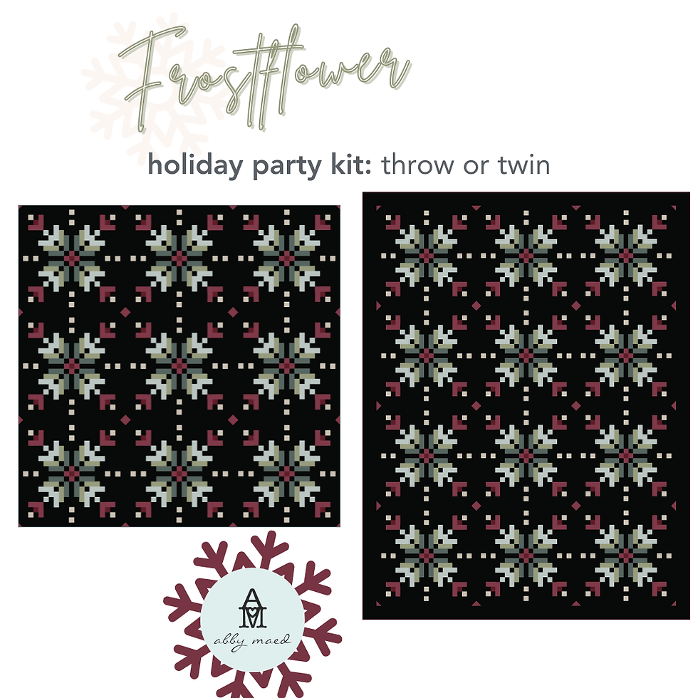 Thumbnail: Frostflower patterns: holiday throw or twin kit designs