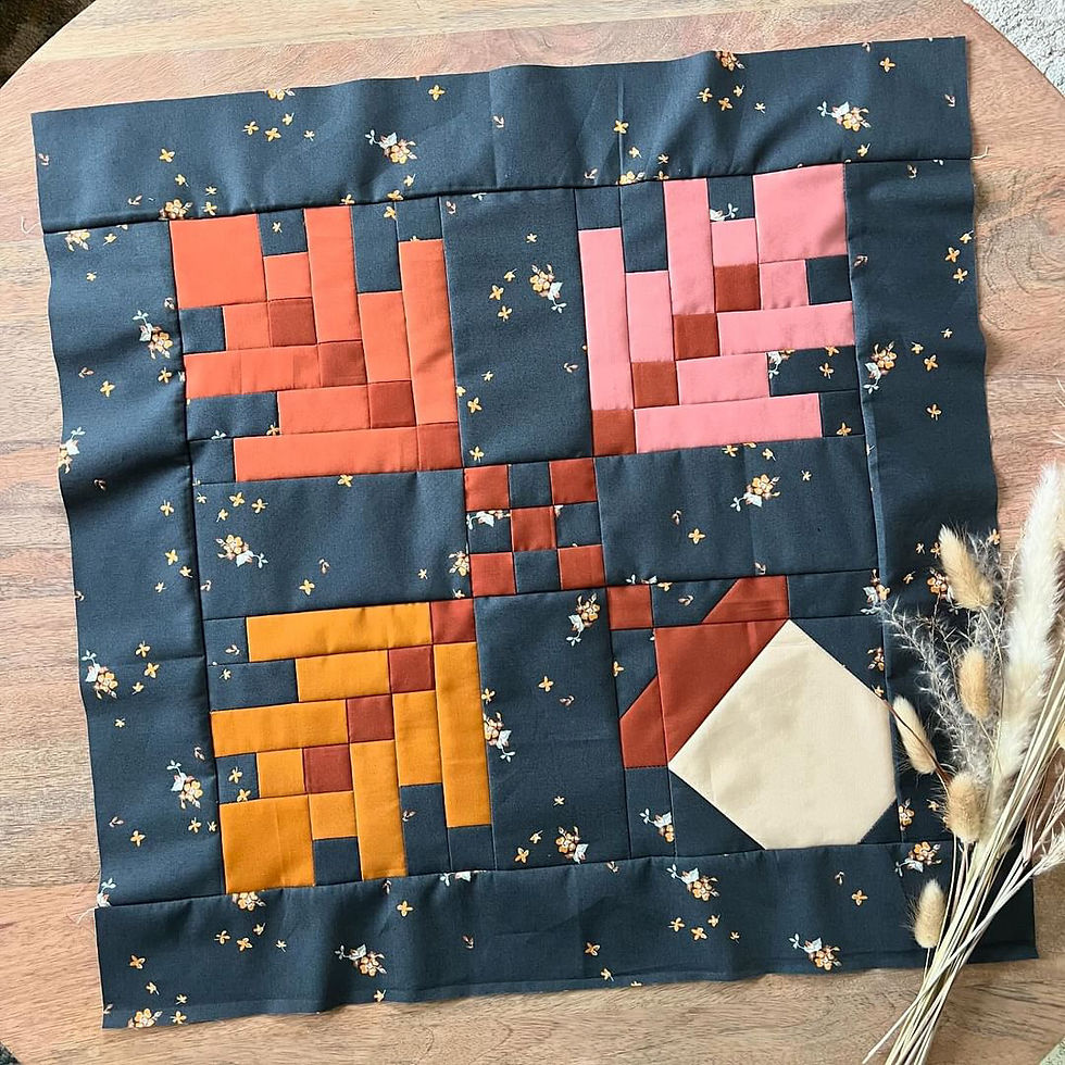 Thumbnail: Quilted fabric square with autumn leaf design