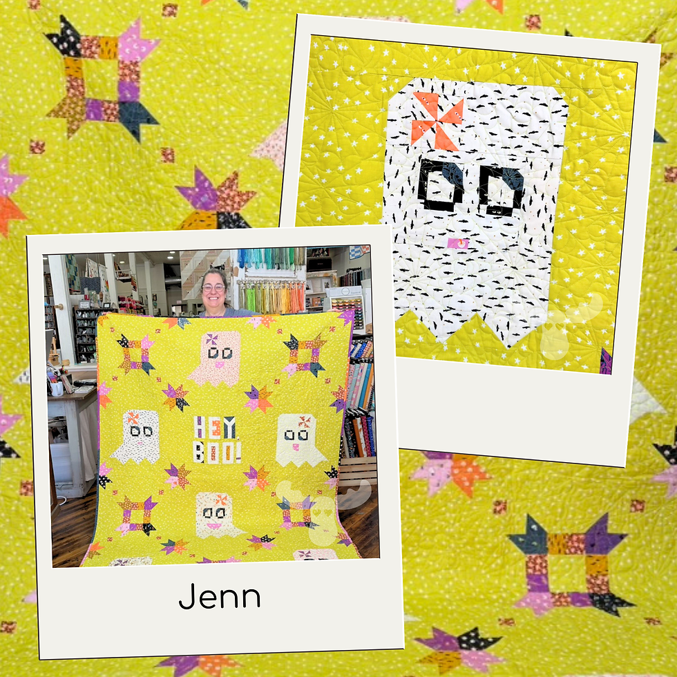 Thumbnail: citron ruby star fabric halloween quilt pattern
