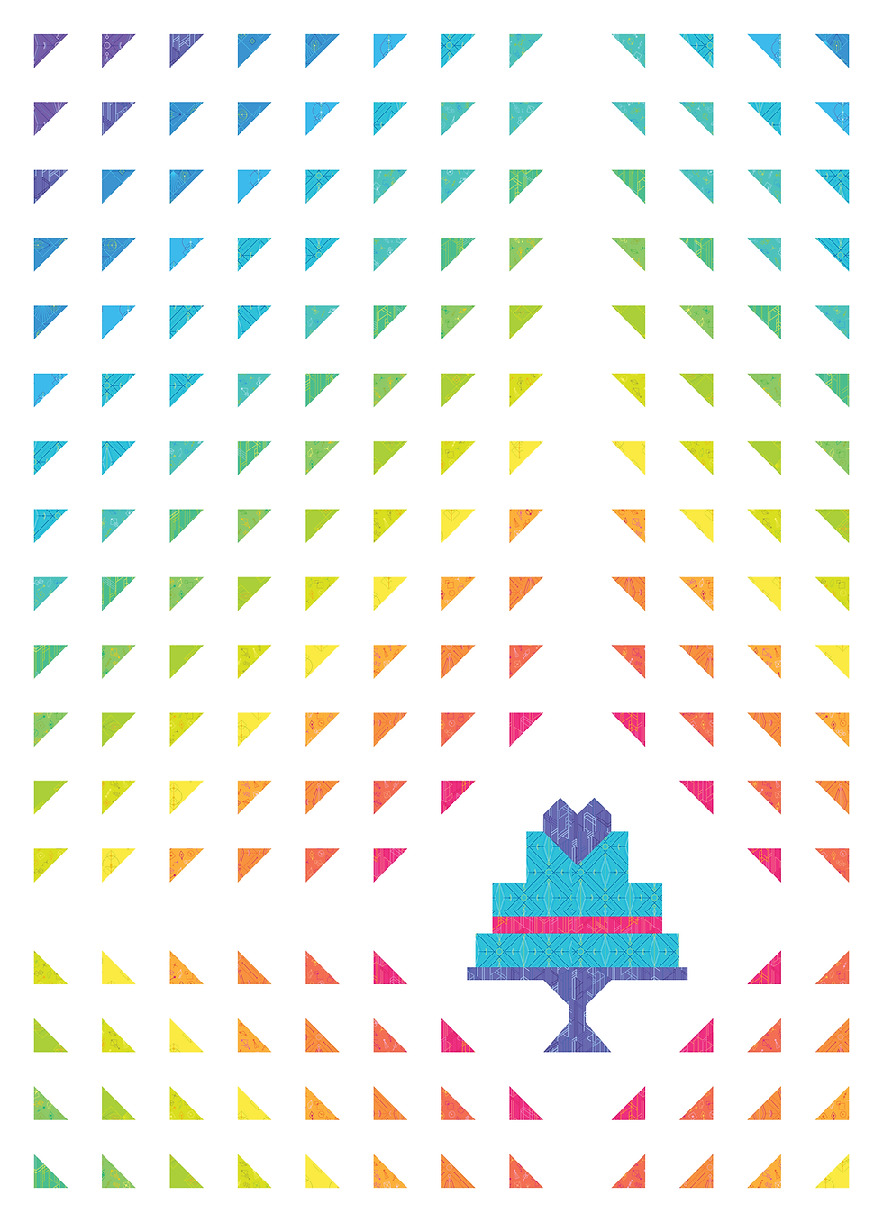 Thumbnail: Stylized blue cake with heart, surrounded by colorful triangles