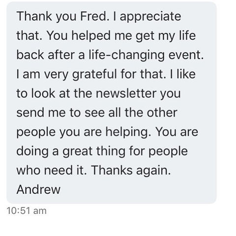 Text Message From Satisfied Former Client