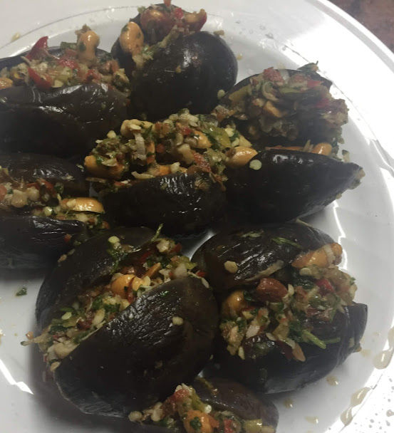 Makdous Stuffed Eggplants