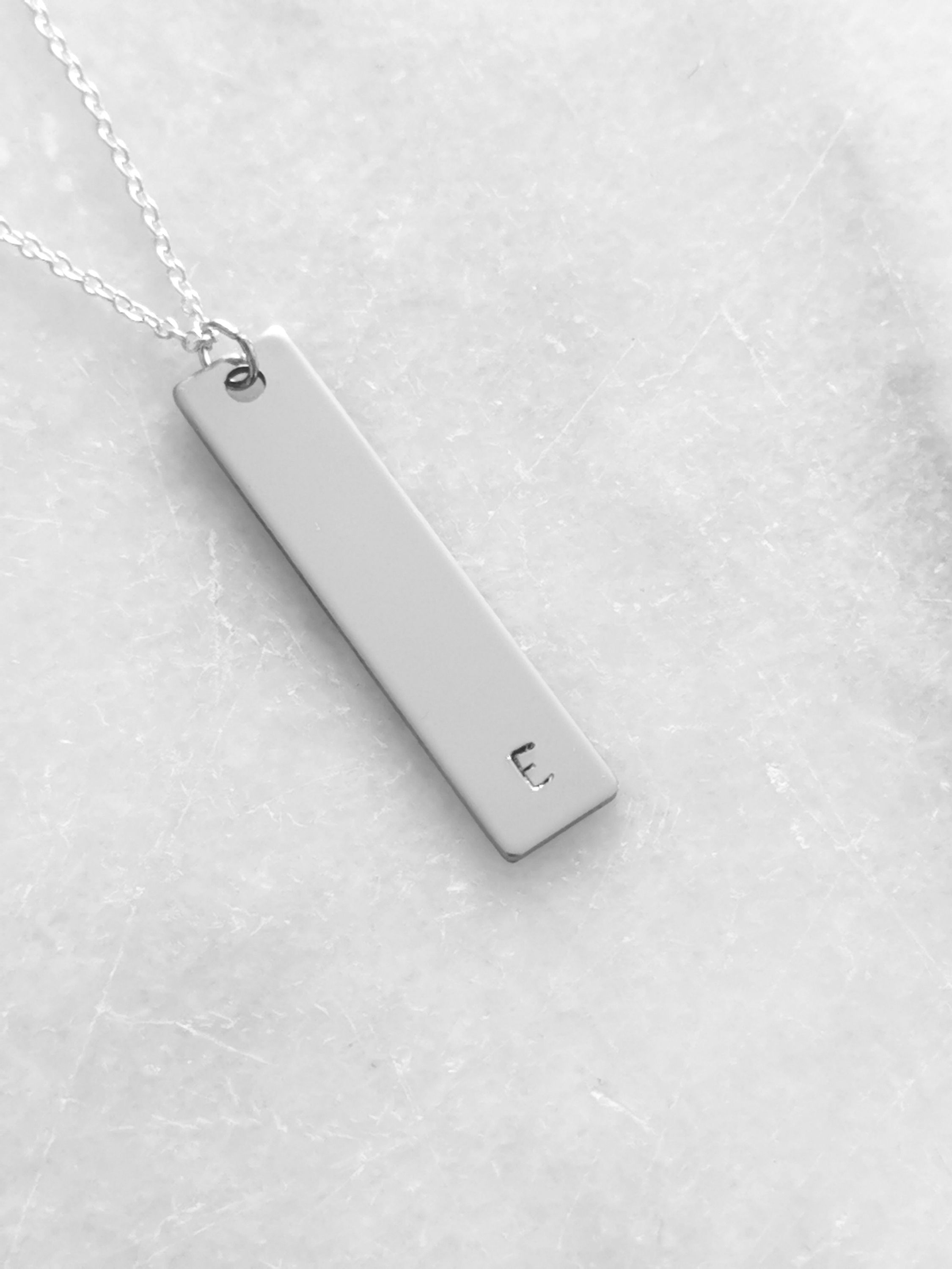 Initial Rectangle Necklace