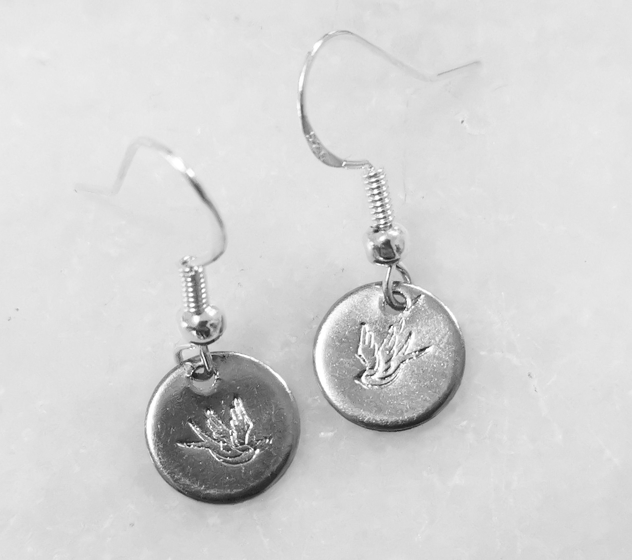 Swallow : Round Earrings