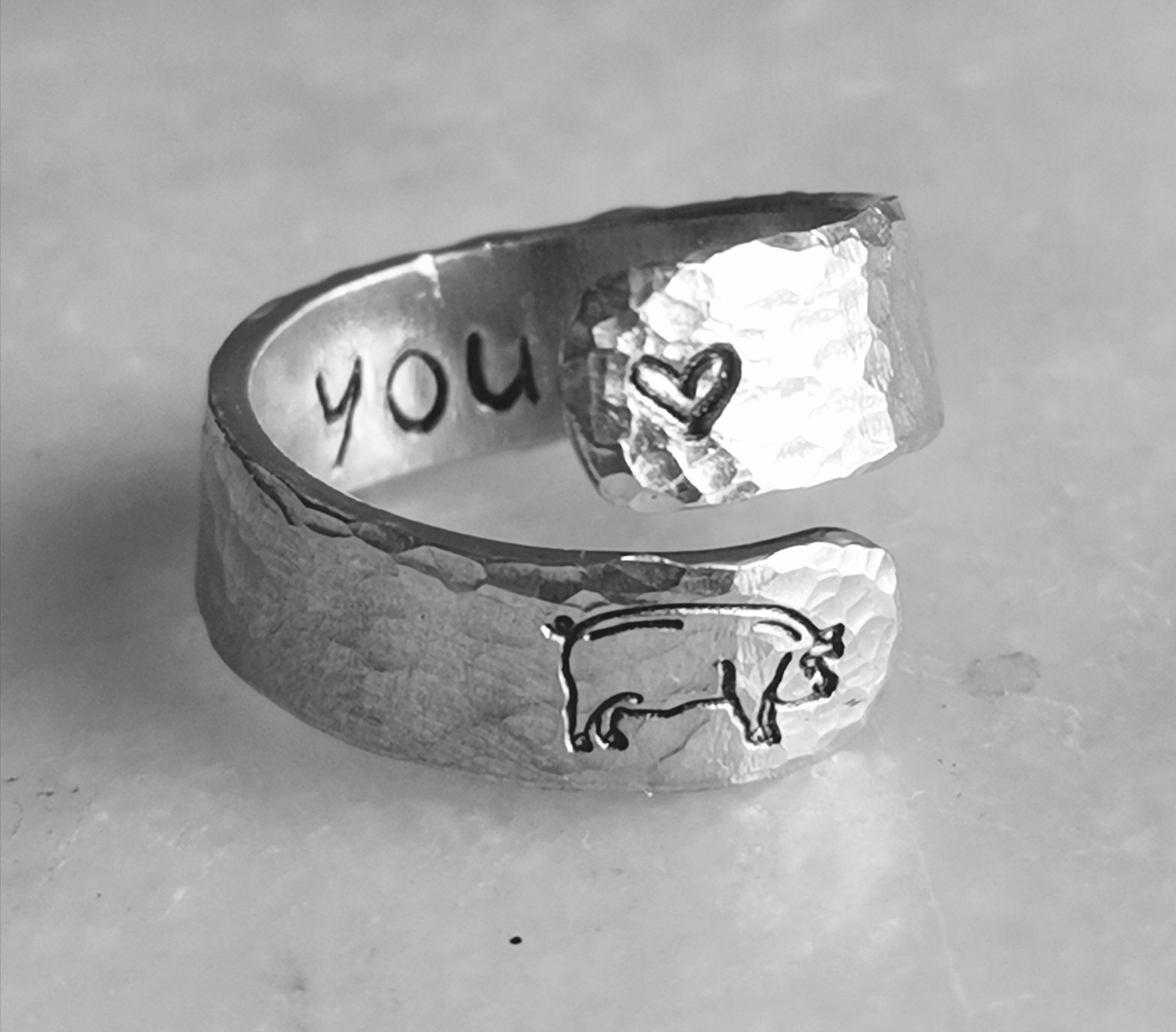 Love Heart and Pig : Cross Over Ring