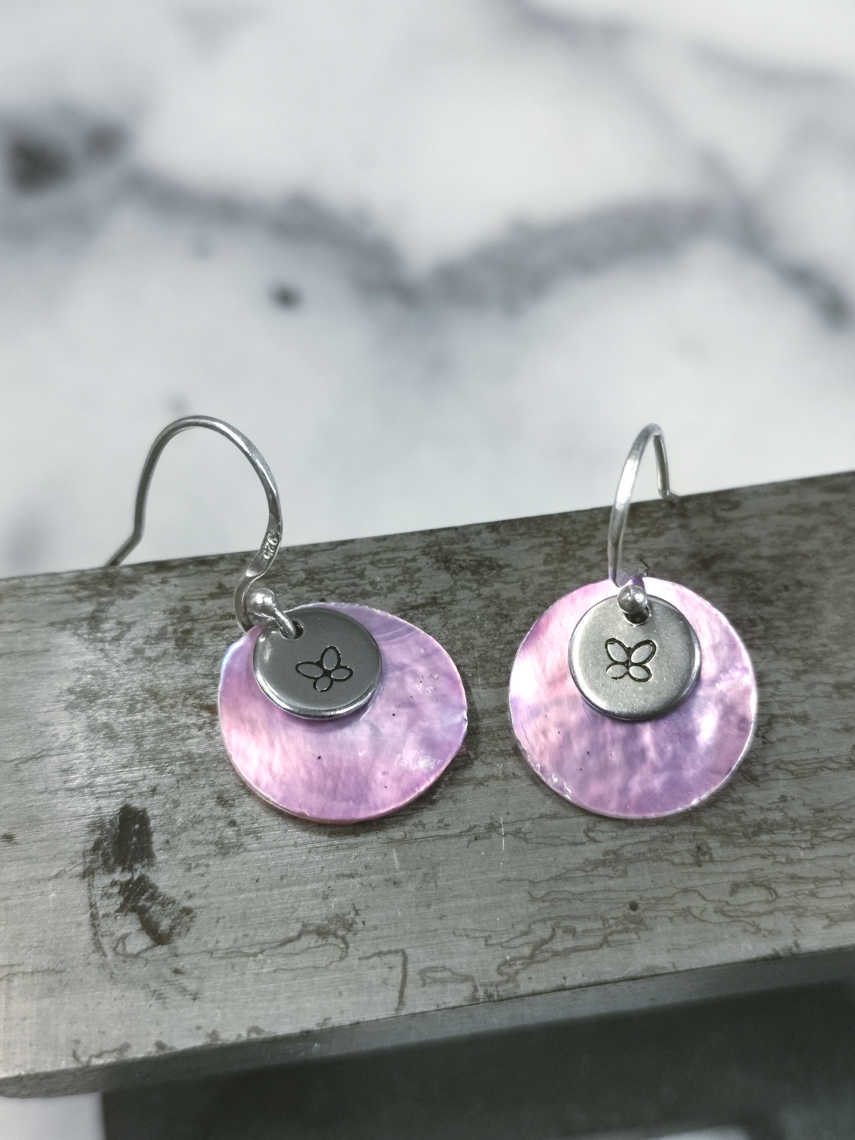 Butterfly : Mussel Shell Earrings