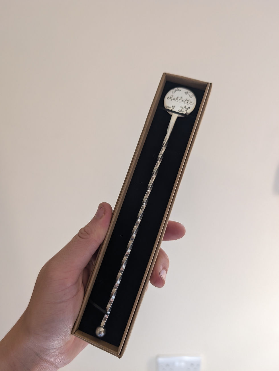 Thumbnail: Personalised Name with Design: Drink Stirrer
