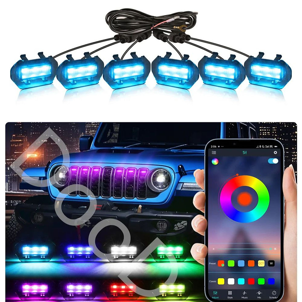 Thumbnail: Front Grill Lights Fit for Jeep Wrangler JL JLU 2024 2025 2026 Rgb Grills Grille