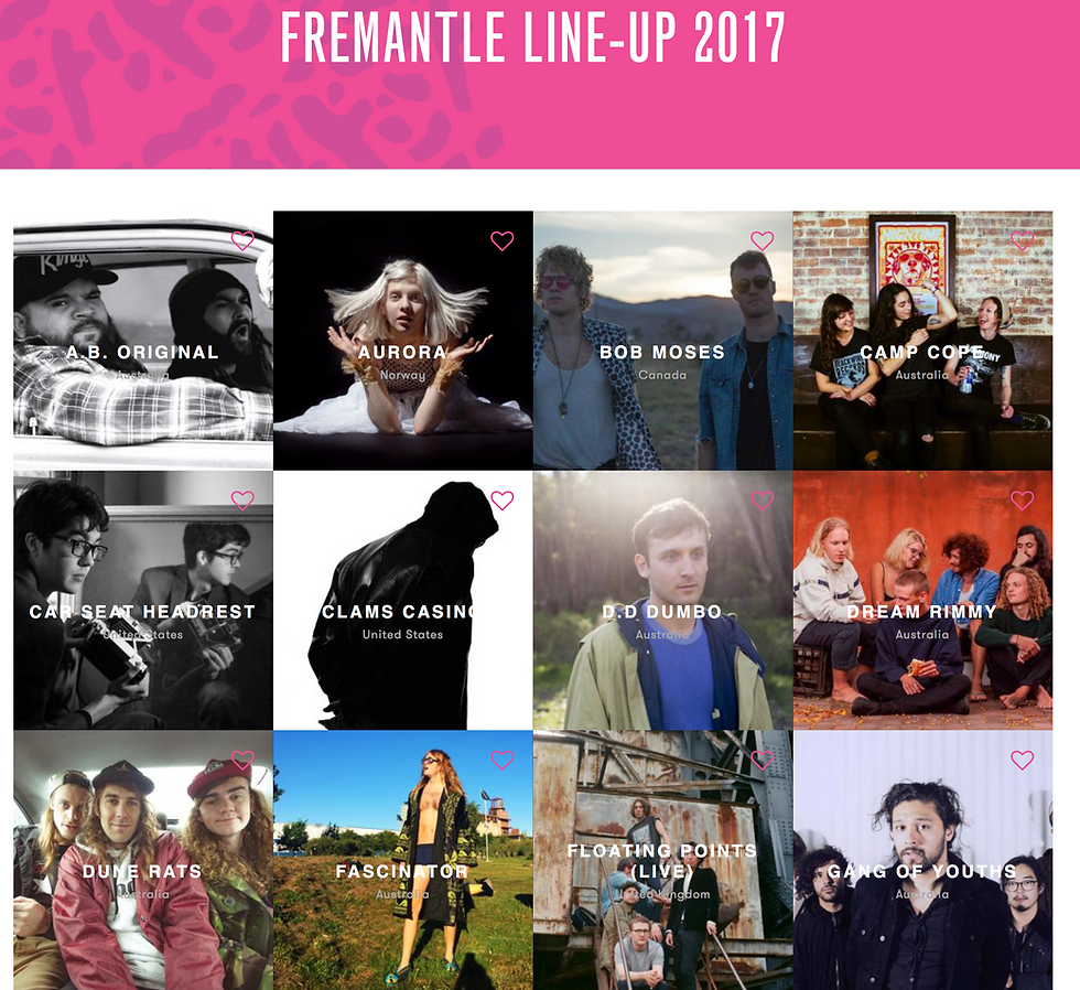 LANEWAY FREO LINEUP 2017