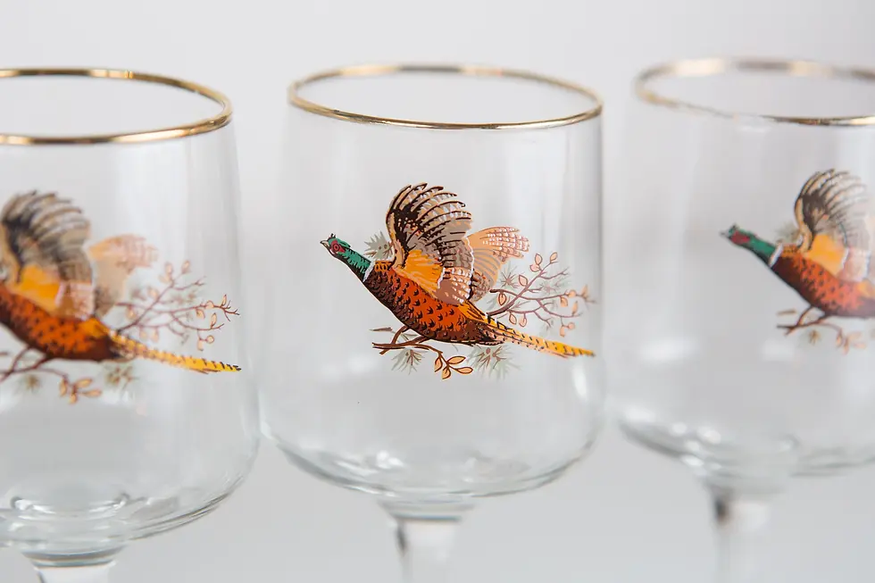 Thumbnail: Vintage Pheasant Port Glasses (4)