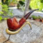 Thumbnail: Savinelli Mediterreanea 616 pipe with cumberland stem and band estate briar pipe