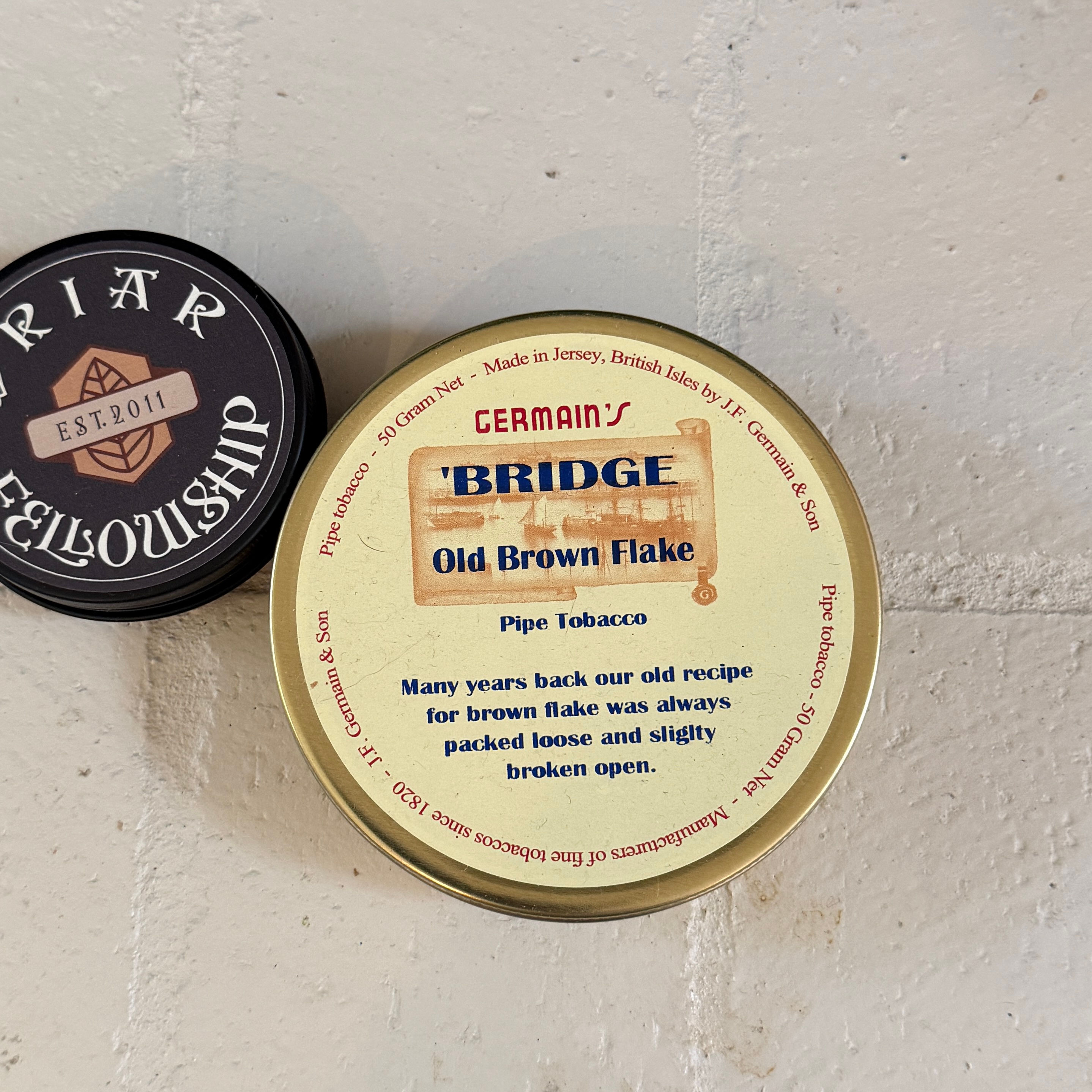 JF Germains Bridge Old Brown Flake consignment tins 2023