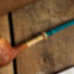 Thumbnail: Nate King natural sandblasted prince with bakelite NEW pipe