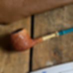 Thumbnail: Nate King natural sandblasted prince with bakelite NEW pipe
