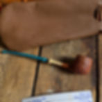 Thumbnail: Nate King natural sandblasted prince with bakelite NEW pipe