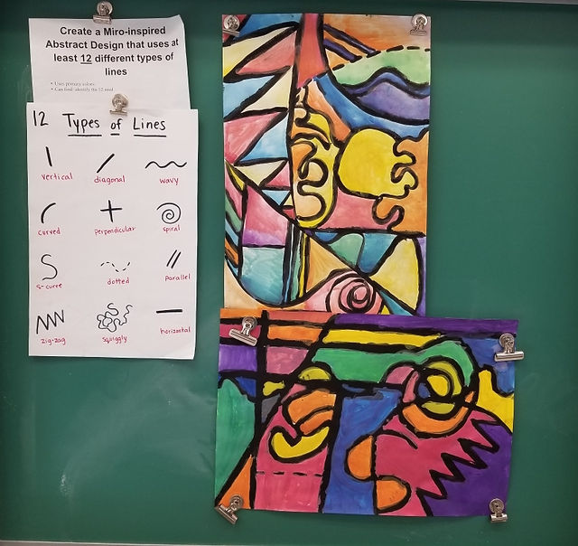 5th grade Miro Line Painting