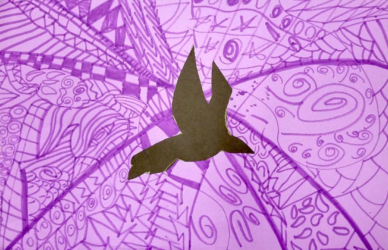 6th grade Peace zentangles