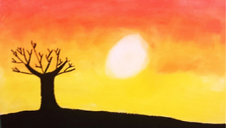 chalk pastel tree