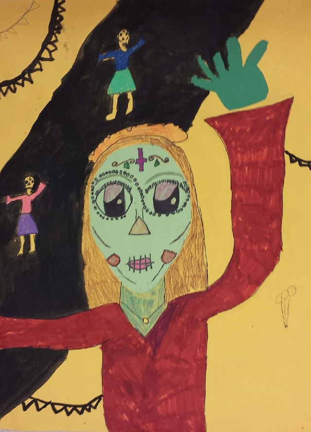 6th grade Creepy Portraits
