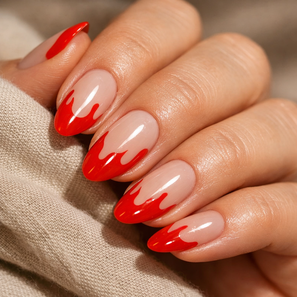 Rode gellak nagels professioneel