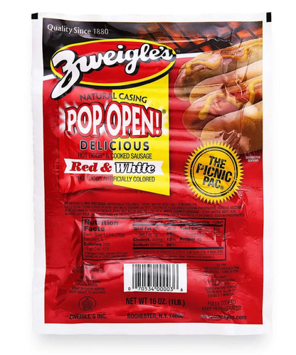 dogl17250枚 Zweigles Pop Open Hotdogs | Suave Sauce
